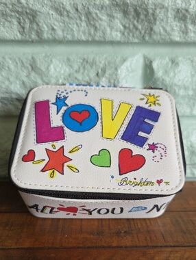 Brighton White Multicolor LOVE Accessory Jewelry Case